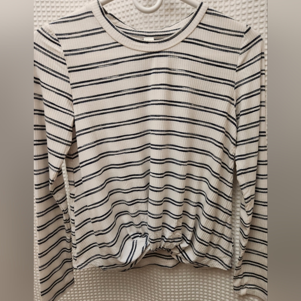 NWOT 1901 by Nordstrom Twist Front Striped Top, Girls' 10/12
